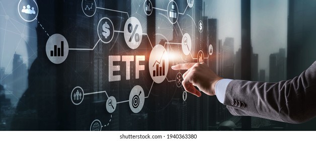 Exchange Traded Fund. Investor concept. ETF. Stock market index fund