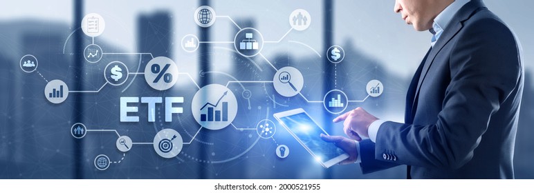 Exchange Traded Fund. Investor Concept. ETF. Stock Market Index Fund