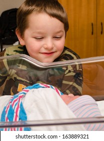 Excited Boy Meets His Infant Sibling For The First Time After Delivery At Hospital