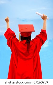 Graduation gown red Stock Photos ...