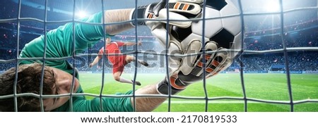 An exciting football moment, 3d rendering