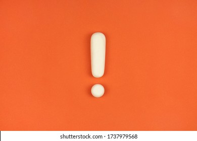 Exclamation mark on a red background. Warning sign, keep attention concept. The alarm about important information. 