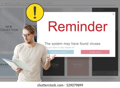 Exclamation Warning Caution Popup Concept