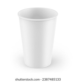 Exclusive for Branding and Packaging Design, 12 oz. white coffee paper cup mock-up without lid