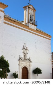 Ex-Convent Church of San Francisco in Puente Genil (Cordoba, Spain). It is also the headquarters of the Brotherhood of Our Lady of Bitterness. - Shutterstock ID 2009572148