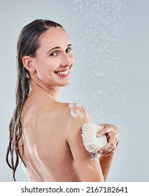 Excuse Me While I Freshen Up. Shot Of A Young Woman Taking A Shower.