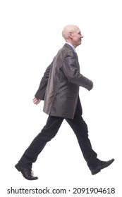 Executive business man striding forward . isolated on a white - Shutterstock ID 2091904618