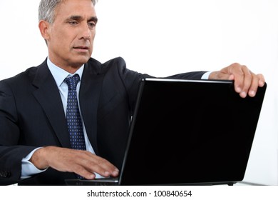961 Black male executive in front of computer Images, Stock Photos ...