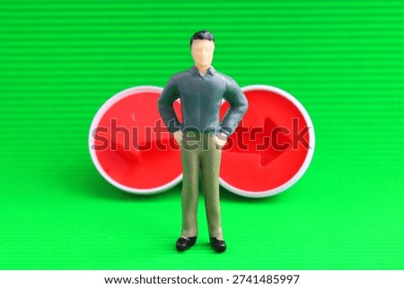Executive deciding which direction or arrow to follow