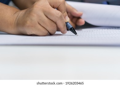 Executive signing in meeting business official document paperwork files contract on office table for approval management of responsible, signature professional for startup - Shutterstock ID 1926203465