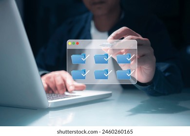 Executives are creating enterprise resource planning (ERP) with technology and software to improve business growth and profitability with efficiency and protection on-premises or in the cloud. - Powered by Shutterstock - Get 15% off with code: PIKWIZARD15