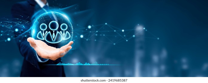Executive's select Human Resource Network Structure HR. Human resources Recruitment Team Staff management Business concept.Business leadership concept. Social network.