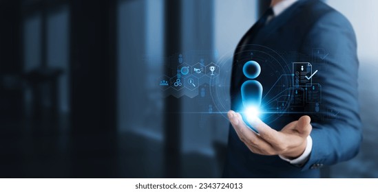 Executives touch human resource network structure - HR, effective management and recruitment of HR, effective organizational structure, training, employment, practice.
