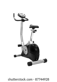 An Exercise Bike Isolated Against A White Background