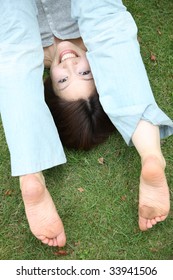 exercise on a lawn