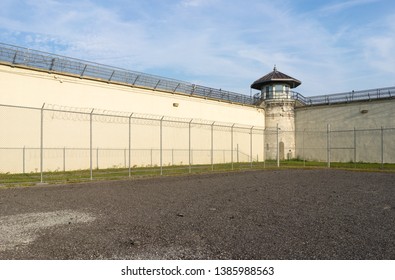 Exercise yard of a decommissioned prison
