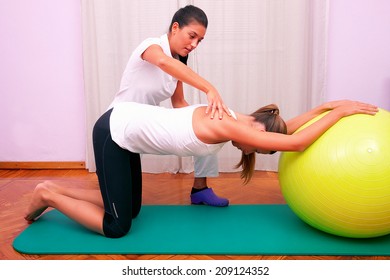 exercises control basin trunk with bobath ball fitball stabilization exercises