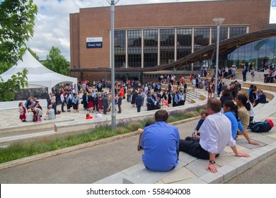 EXETER, DEVON, UK - July 11, 2016: Students Graduates From The University Of Exeter. Celebration.