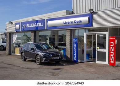 EXETER, DEVON, UK - SEPTEMBER 21, 2021 Side Entrance To Livery Dole Car Dealer, Trusham Road On Marsh Barton Trading Estate