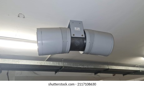 exhaust fan or blower on a ceiling for air circulation in a room so that the room becomes fresh with sufficient and clean oxygen