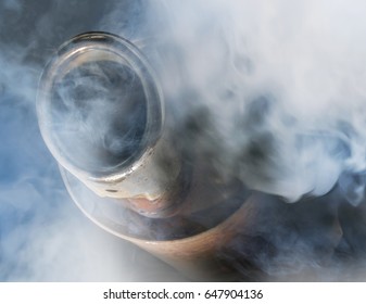 Exhaust gas from a car with diesel engine
