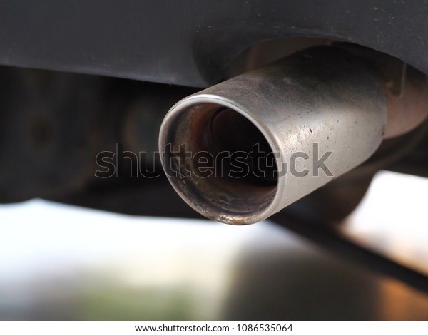 exhaust pipe of a big\
car.