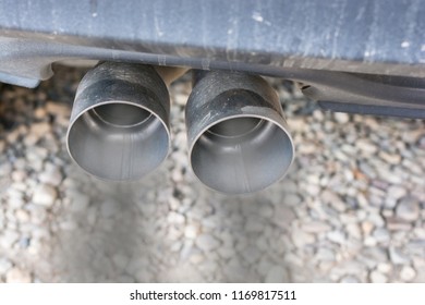 Exhaust System Emits Dark Smoke As Exhaust