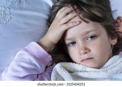 Worried Crying Child Lying On Bed Stock Photo 501931282 | Shutterstock