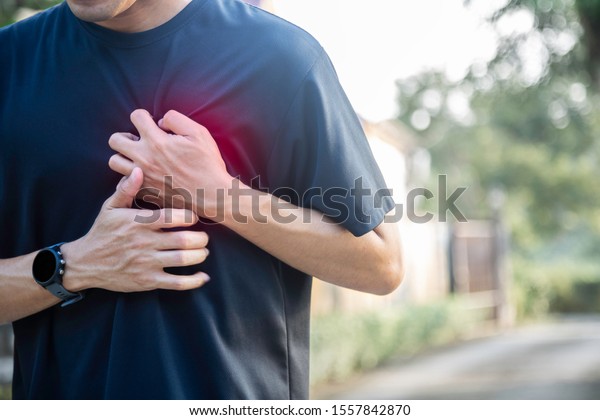 Exhausted runner suffering heart, maybe he got\
overtrain or heart\
attack