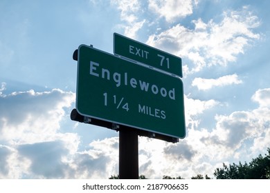 Exit 71 Englewood on Interstate 95 Sign