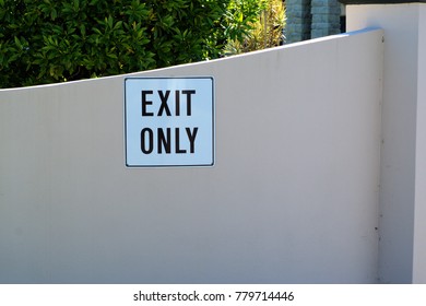 Exit Only Sign Board On Wall Stock Photo 779714446 | Shutterstock