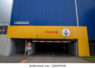 Exit Parking Lot At The Ikea Building At Amsterdam The Netherlands 9-9-2022