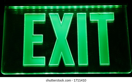 Exit Sign Green Stock Photo 1711410 | Shutterstock