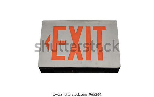 Exit Sign Mounted On Ceiling Stock Photo Edit Now 965264