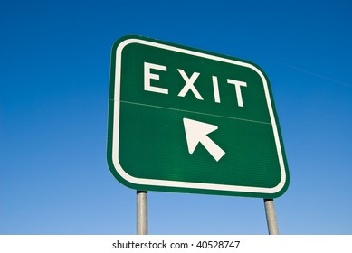 Exit Sign on Freeway