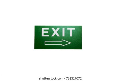 Exit Sign,fire Exit Isolated On White Background