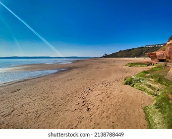 Exmouth beach in Devon, UK