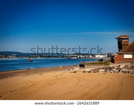 Exmouth seafront in Devon, UK