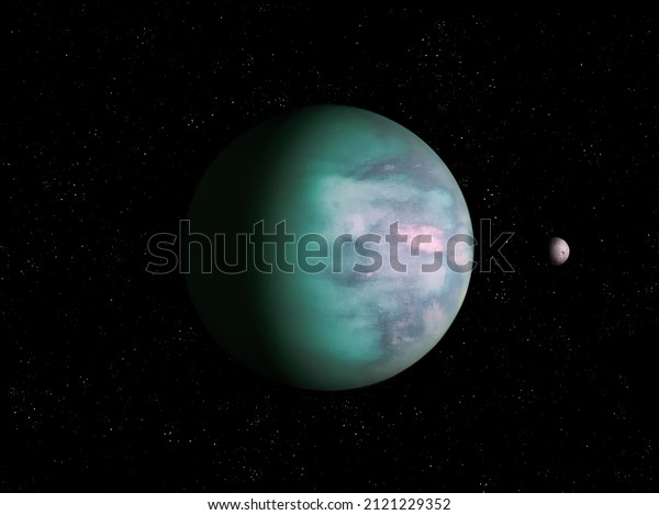 Exoplanet with a solid surface, water and oxygen.\
Planet is a candidate for colonization. Best conditions for life on\
an alien planet.