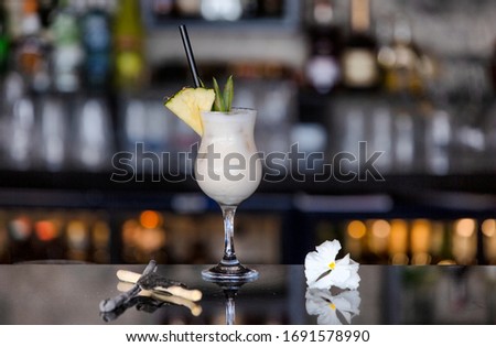 exotic alcohol cocktails from barmen