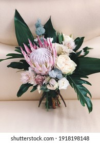 Exotic Bride’s  Bouquet With Tropical Flowers