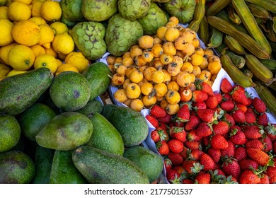 Exotic Fruit. Market In Lima, Peru