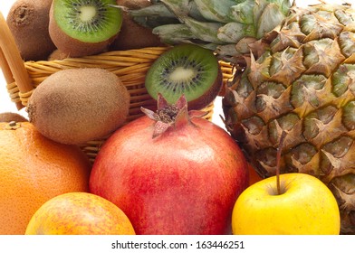 Exotic Fruits In A Basket