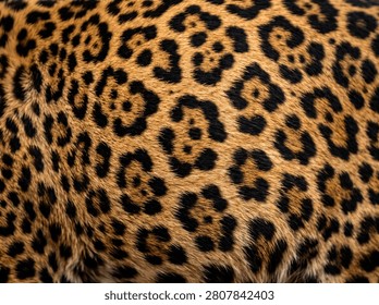Exotic leopard rosette fur pattern, strikingly bold, wild, and richly textured natural animal print.