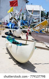 Exotic Travel Destinations. Traditional Balinese Boats On The White Sand Beach. Discover Bali, Indonesia Culture.