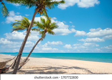 Exotic tropical beach landscape for background or wallpaper. Tranquil beach scene for travel inspirational, Summer holiday and vacation concept for tourism relaxing.
