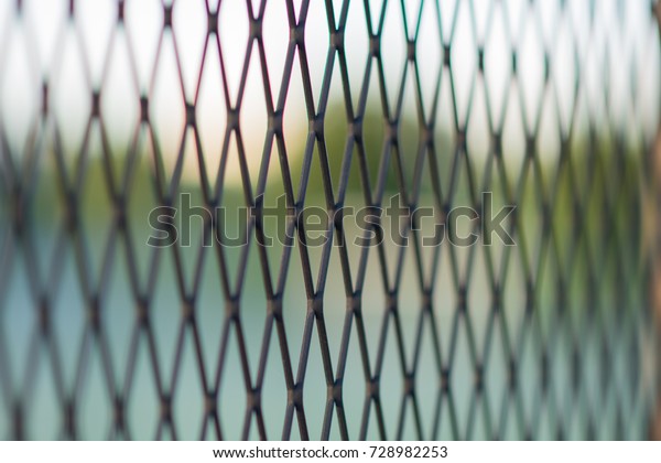 Expanded metal fence\
