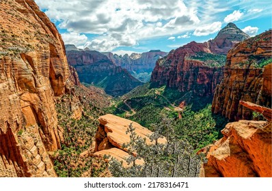 The expanse of a beautiful canyon. Canyon panorama. Canyon mountains landscape. Beautiful canyon landscape
