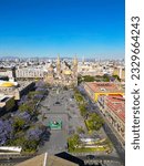 Expanse of Plaza Tapatia: Vertical Overlooking Guadalajara Cathedral - Captivating View of Historic Architecture