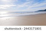 The expansive sands of El Capitan State Beach in California lie empty and tranquil during the winter.